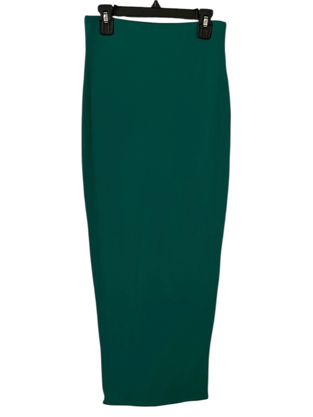 Naked Wardrobe Women’s Green Pencil Stretch Midi Skirt Size M
